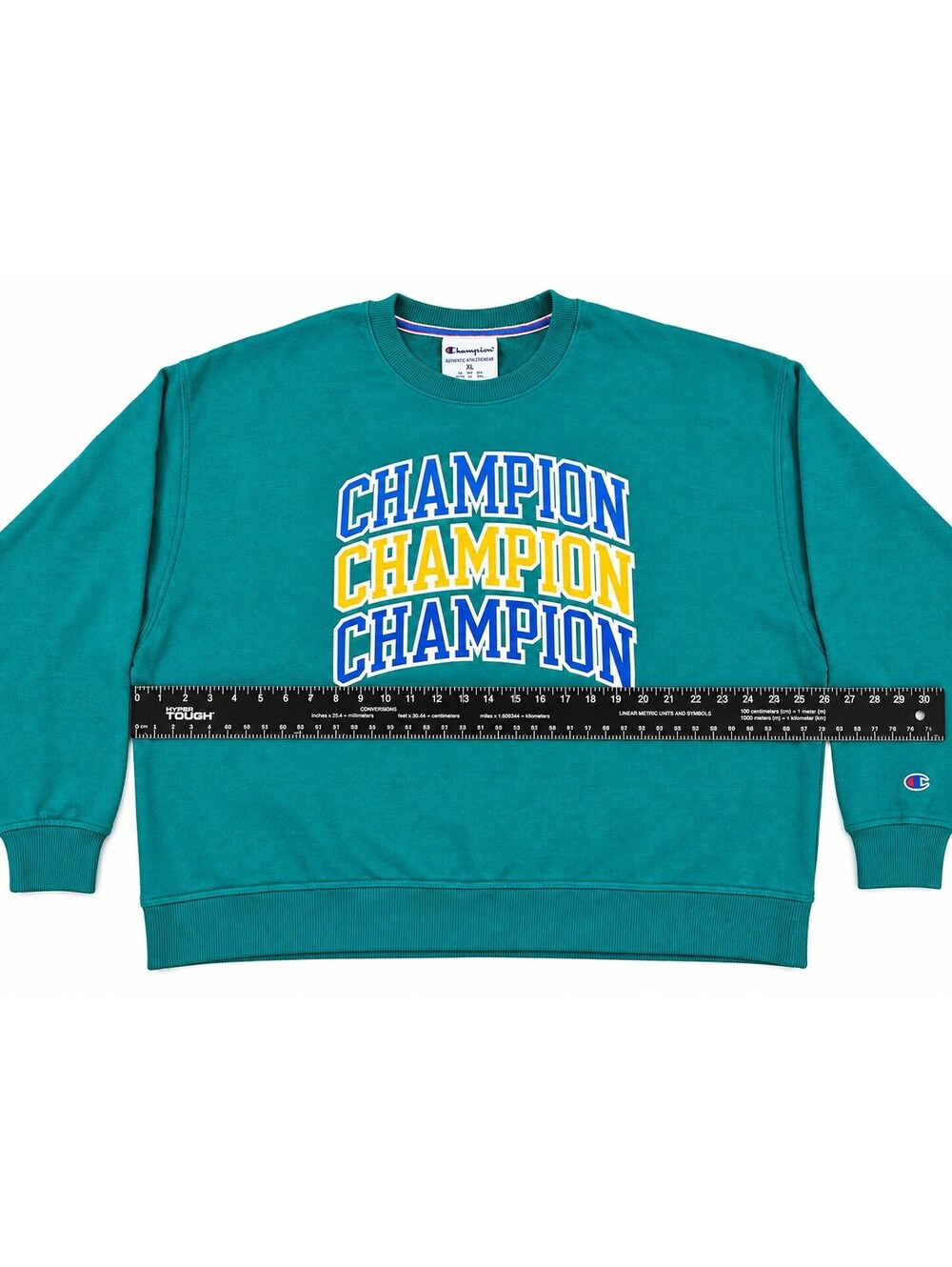 Champion Authentic Athleticwear Women’s Oversized Crewneck Sweatshirt XL Green - Picture 7 of 7